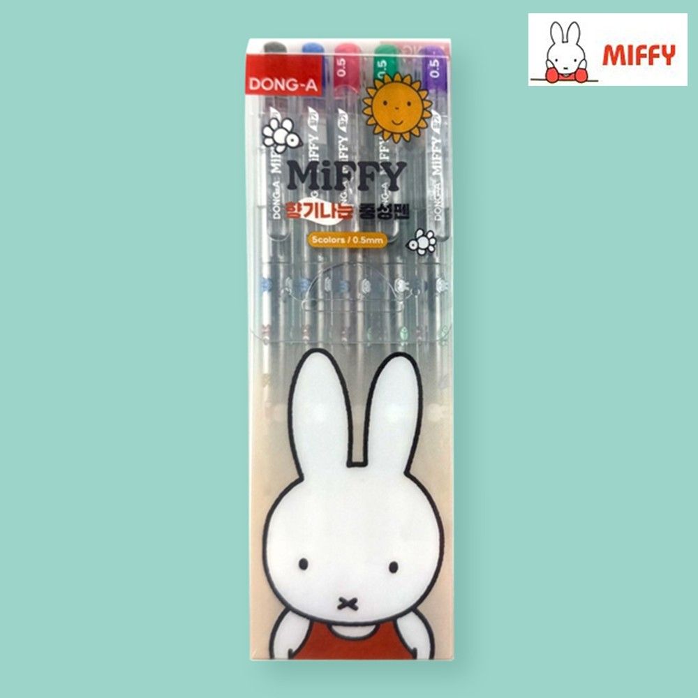 향기펜 5색 5본입 0.5mm 중성펜 미피 볼펜 - 상세 이미지 2