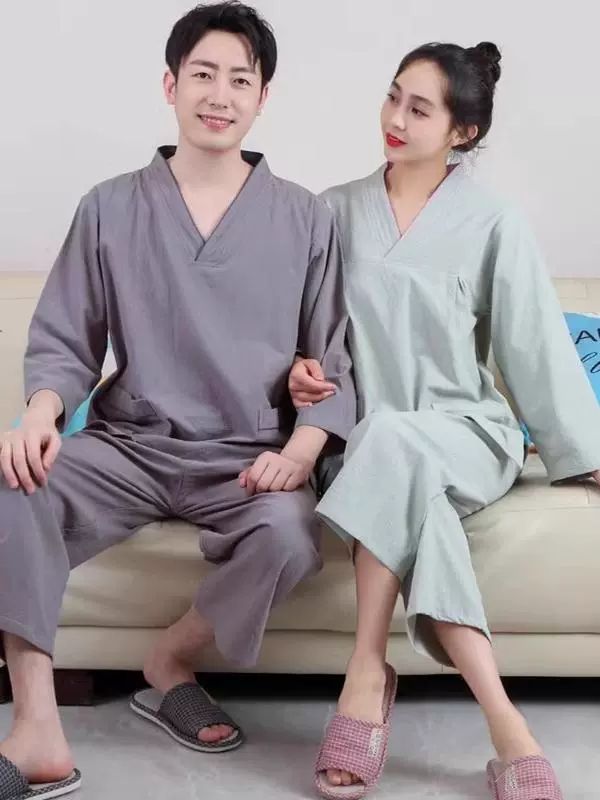 황토찜질복 순면 여성남성 집에서 하는 사우나복 온열 힐링 웰빙 실내복 - 상세 이미지 3