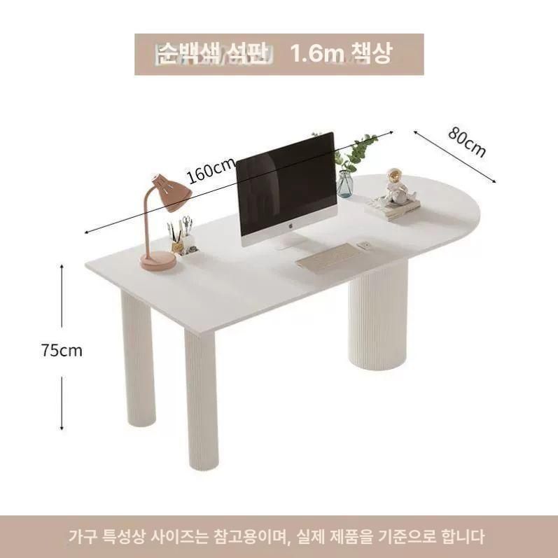 상담책상 사무용 테이블 안내 데스크 병원 학원 R41-120x60x75cm 퓨어화이트 - 상세 이미지 2