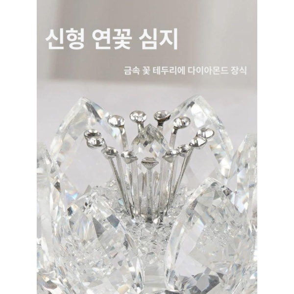 고귀한 투명 크리스탈 메모리얼 스톤 실버 색상 추모 기념 장식 핑크 표준 - 상세 이미지 3