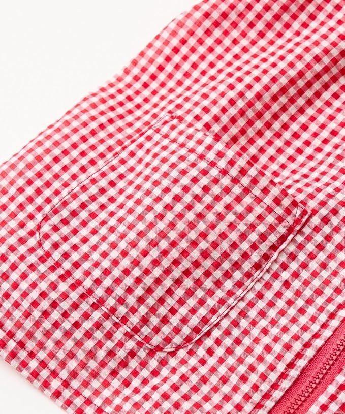 [발주상품] 산리오 헬로키티 캐릭터 코스프레 체크 후드 집업 자켓 100~130cm - 하카타몰