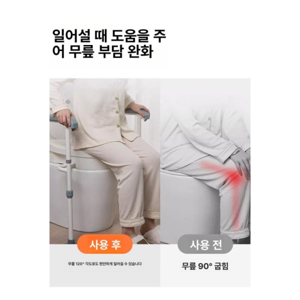 안전한 보조용품 욕실용 변기시트 노인용 화장실 팔걸이 쿠션 기본 모델 - 상세 이미지 4
