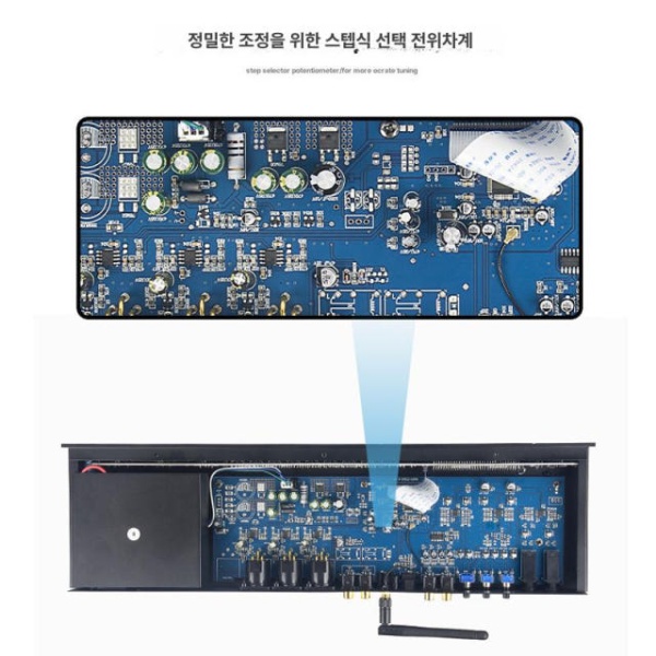 고음질 노래방 앰프 이펙터 방송음향 기기 보컬 프리앰프 참바 KV-X5 프리앰프+2개 연꽃 케이블 - 상세 이미지 4