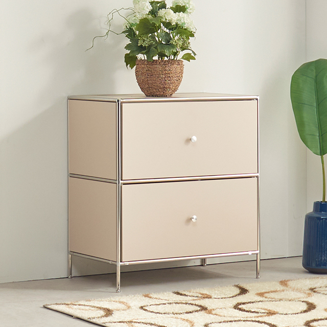 가구의서 모듈 수납 서랍장 680x400x745mm, 2단, 샌드베이지 - 상품 이미지