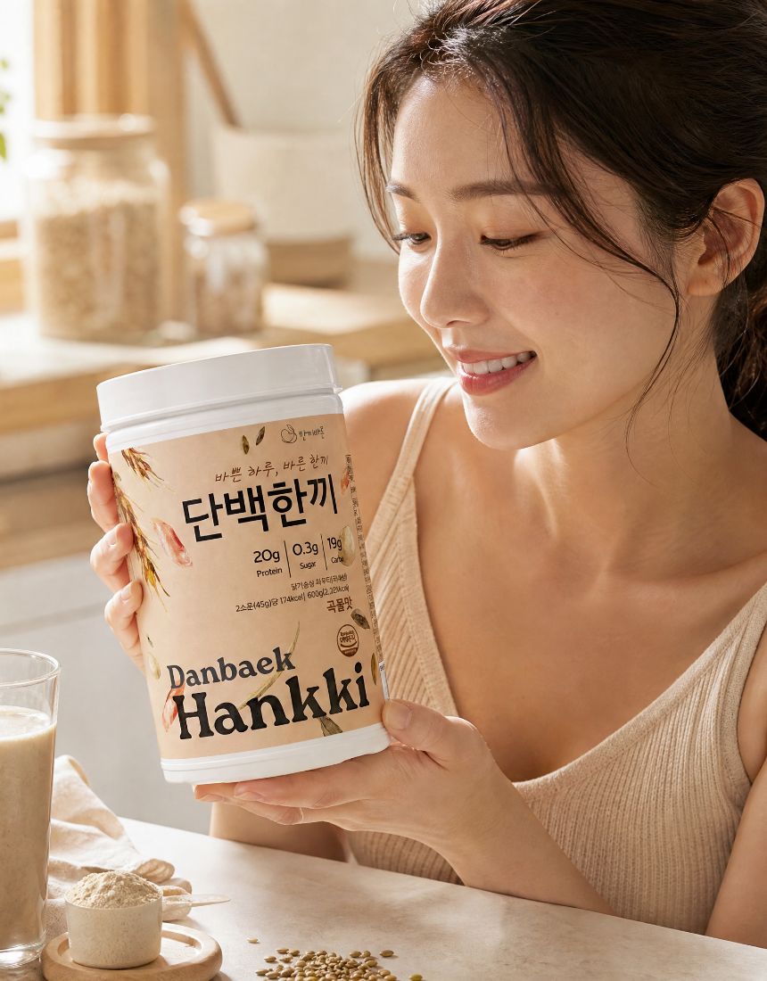 단백한끼 닭가슴살 쉐이크 유당 불내증 식사대용 저당 부모님 프로틴 쉐이크 곡물맛 600g - 상품 이미지
