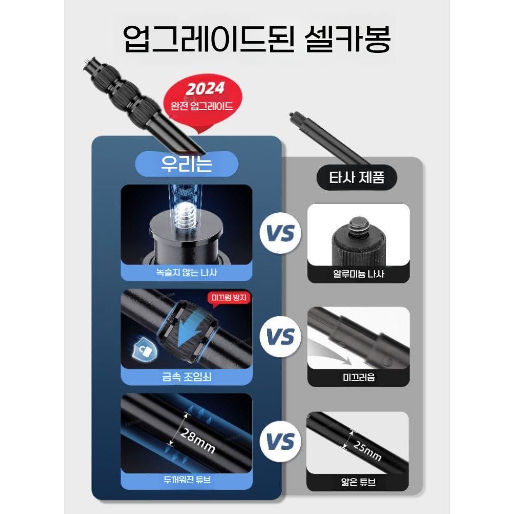 오즈모360 오토바이 셀카 라이딩 촬영 고정 클립 셀카봉 거치대 - 상세 이미지 4