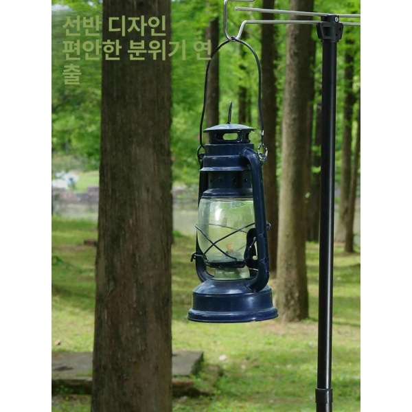 프리미엄 쉘프형 메쉬 접이식 좌식 폴딩 백패킹 테이블 3단 알루미늄 + 램프스탠드 - 상세 이미지 5