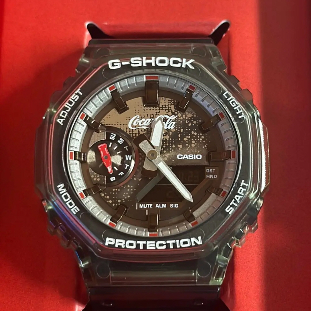 지샥 코카콜라 140주년 한정판 지얄오크 시계 그린 GA-2100CC-3A - 상세 이미지 5