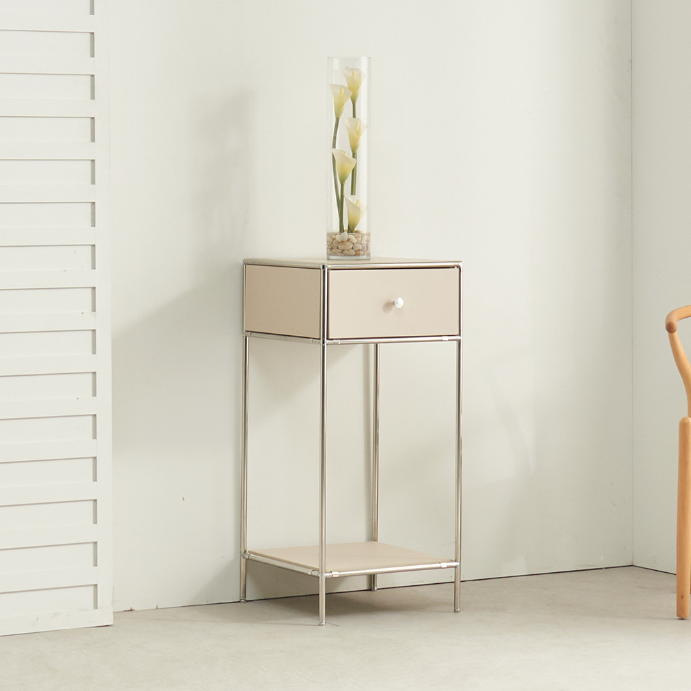 가구의서 모듈 콘솔 수납장 400x400x865mm, 1단, 샌드베이지 - 상품 이미지