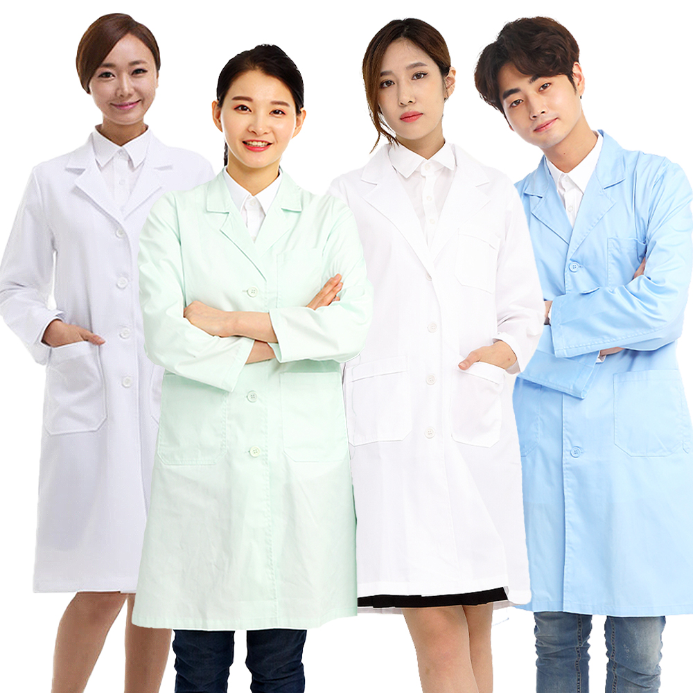 사계절용 의사 약사 실험실 LAB T/C30수면혼방 폴리 영양사가운 - 상품 이미지