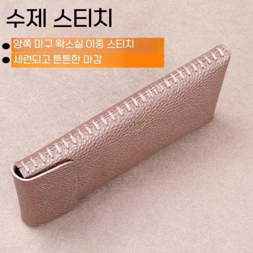 갤럭시 z 트라이폴드 케이스 충격 방지 스티치 가죽 커버 - 상세 이미지 4