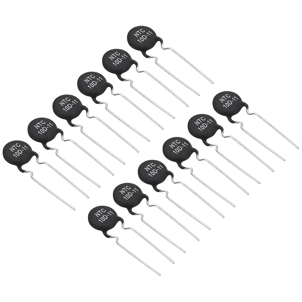 PATIKIL NTC 서미스터 저항기, 12Pcs 10옴 4A NTC10D-11 고감도 돌입 전류 제한기 음의 온도 계수 센서 측정 24 0.7A NTC10D-5 - 상품 이미지