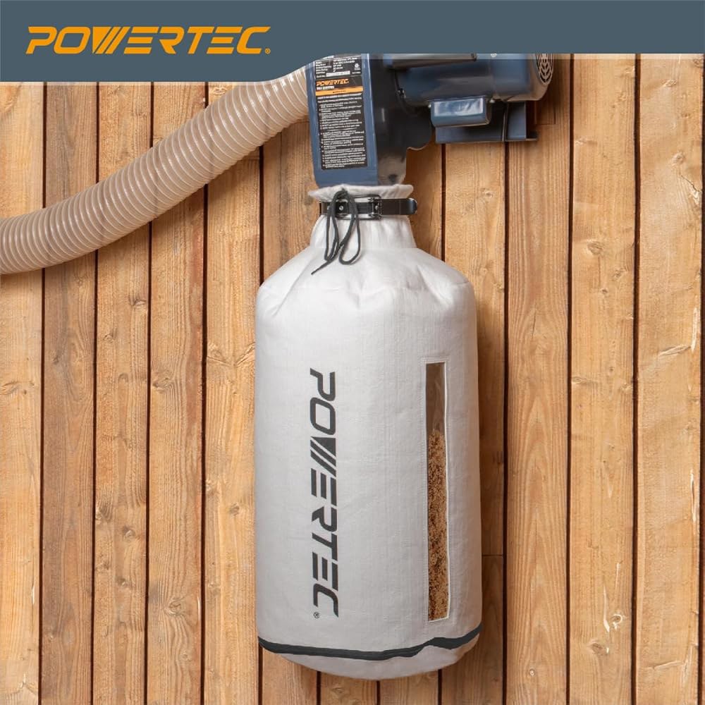 월마운트 집진기용 POWERTEC 70334 먼지 필터 백, 1 마이크론, 그리즐리, 샵 폭스, 로클러 델타, 웬, DC5371 / 5372 1 dust collector bag - 상세 이미지 2