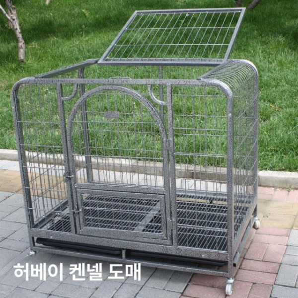 튼튼한 마당 펜스 철망 접이식 중형견 철장 사육장 강아지 베이징 톈진 허베이 내구성 110 x 72x95 실버그레이 - 상세 이미지 2