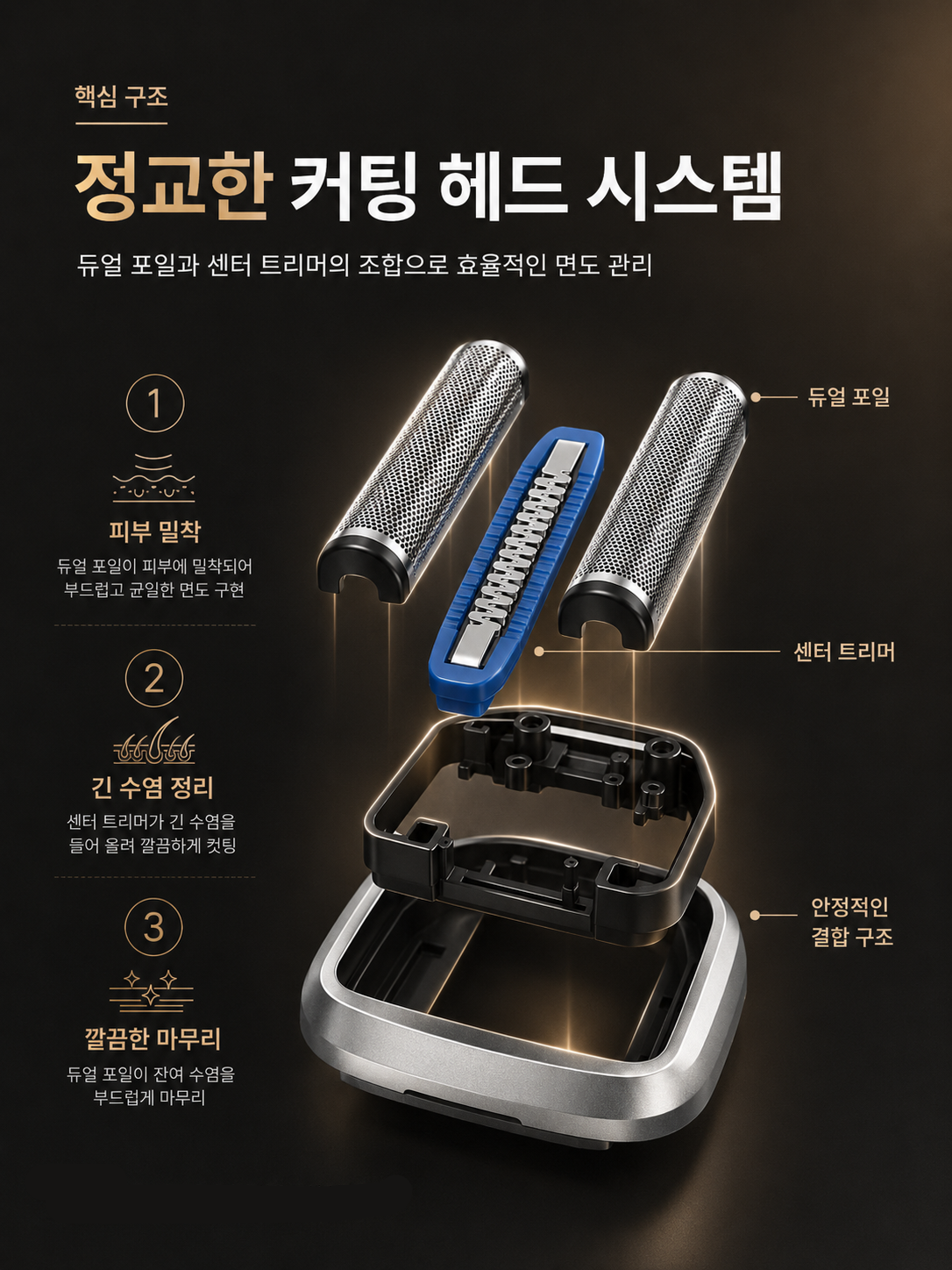 [호환] 브라운 75S 면도기7 면도날 시리즈7 S7 S7PRO 날망 헤드 OEM 장군몰 - 상세 이미지 3