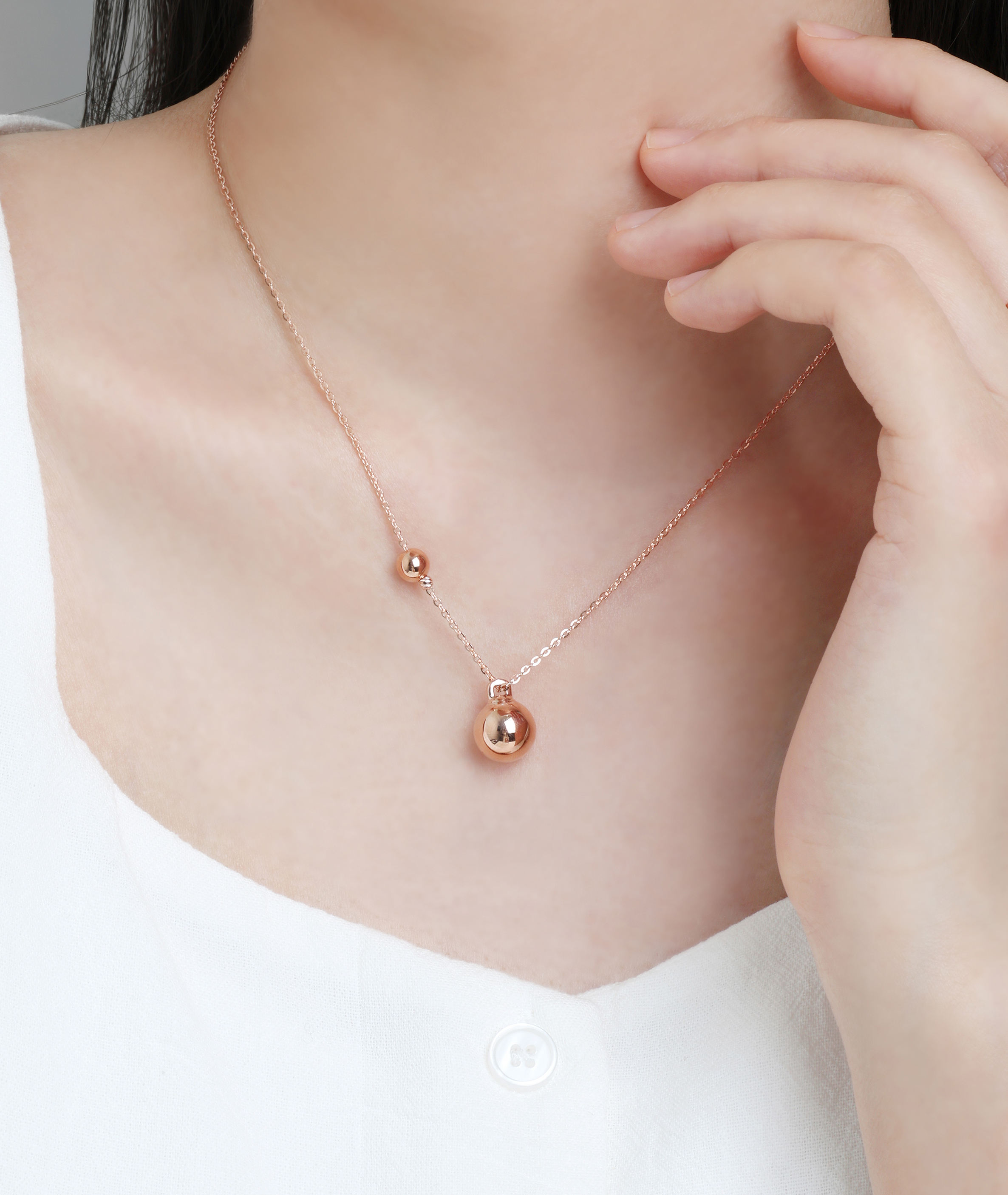 왕볼 펜던트 목걸이 미디엄 14k 18k - 상품 이미지
