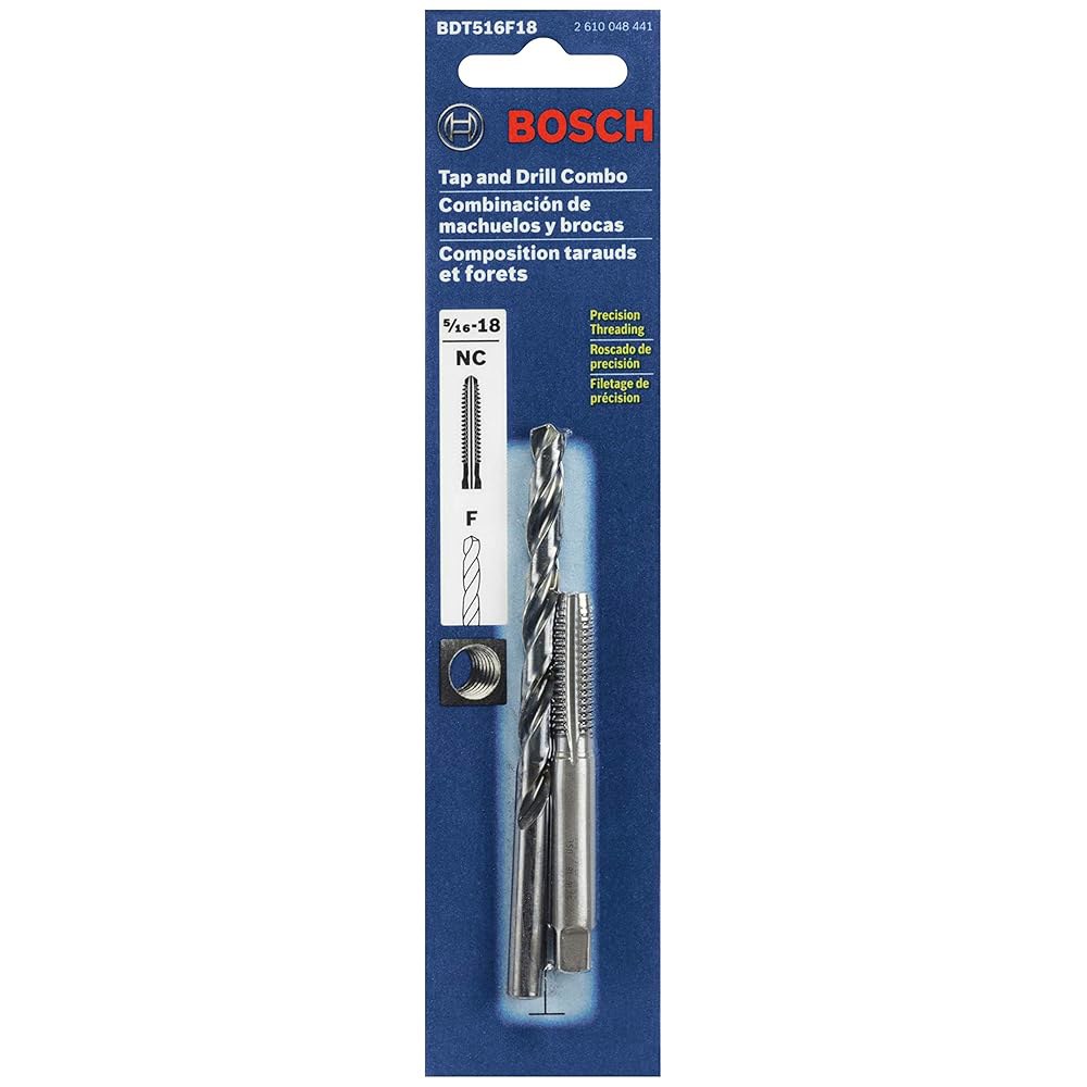 BOSCH BDT516F18 5/16-18 플러그 탭 및 사이즈 F 드릴 비트 콤보 세트 - 상세 이미지 2