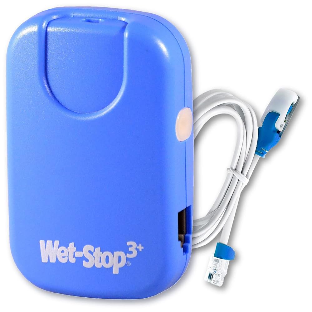 소년 또는 소녀를 위한 큰 소리와 강한 진동이 있는 Wet-Stop 3 블루 베딩 에누레시스 알람, 입증된 솔루션 Blue - 상품 이미지