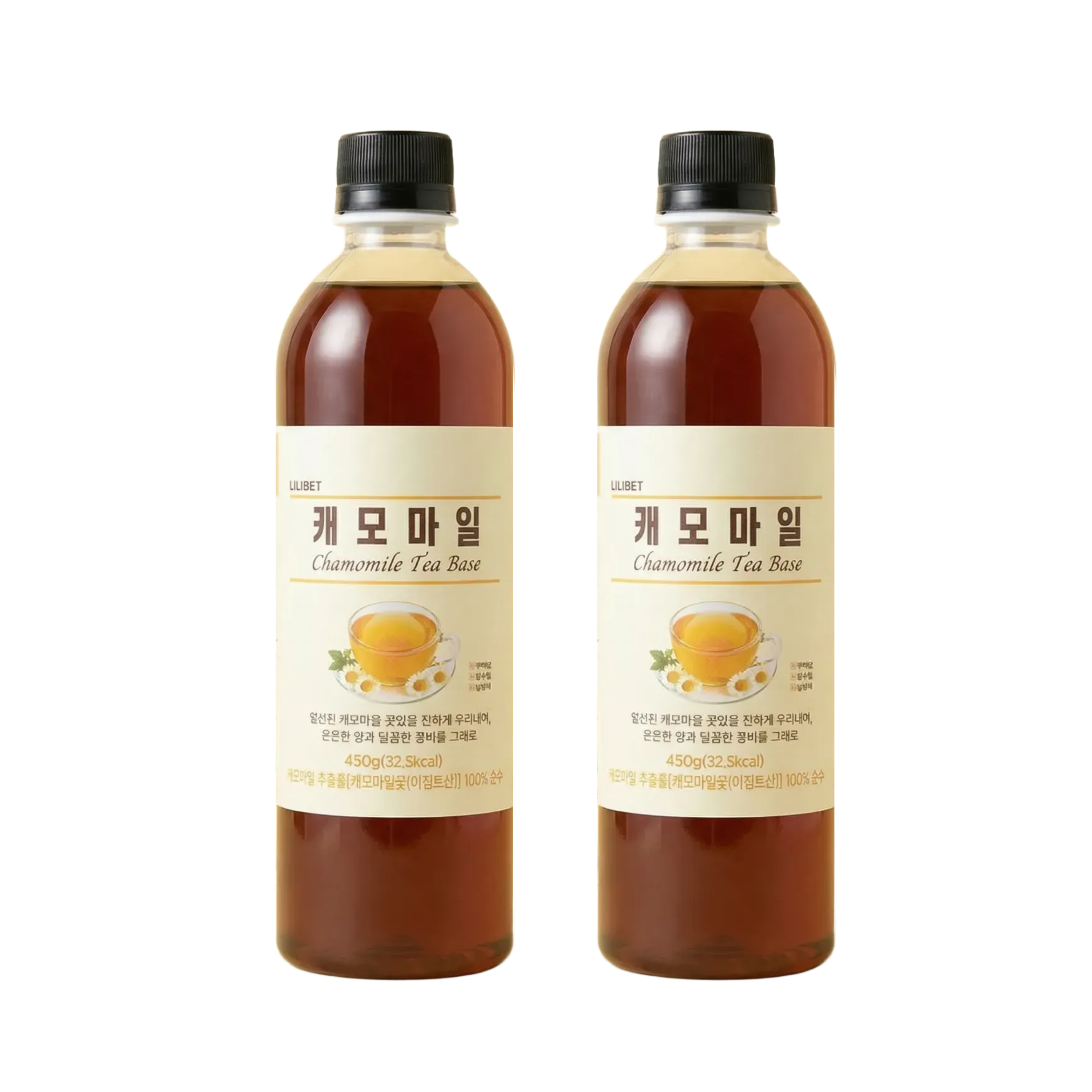 릴리벳 캐모마일 티베이스 원액  액상 임산부차  무설탕 무카페인 허브차 450g 2개입 - 상품 이미지