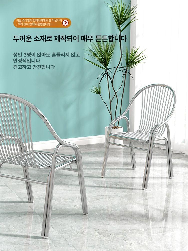 야외 알루미늄 테라스 베란다 6년 의자 테이블 보증 201 스테인리스 스틸 표준 - 상세 이미지 3