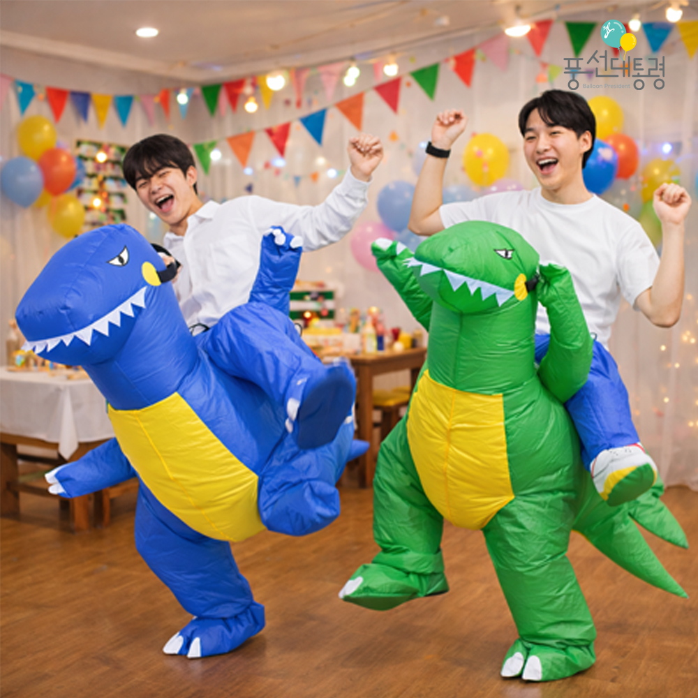 공룡옷 타는 공룡 에어슈트 M 사이즈 풍선옷 할로윈 졸업 가족 생일 파티 이벤트 이미지 7