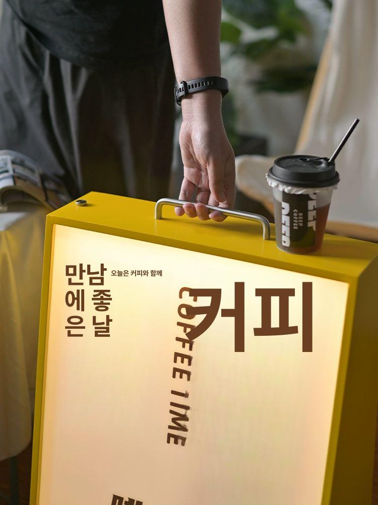 조명 입간판 LED 스탠드 메뉴판 광고 배너 거치대 화이트 60cmx45cmx30cm - 상세 이미지 5