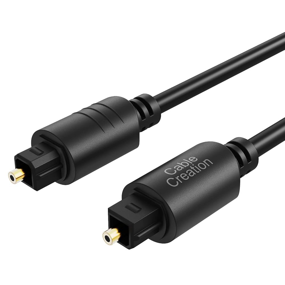 CableCreation 50FT 디지털 광섬유 TosLink 홈 시어터, 사운드 바, TV, PS4, Xbox, VD/CD 플레이어, 블루레이 게임 콘솔 등을 위한 케이블 골드 - 상품 이미지