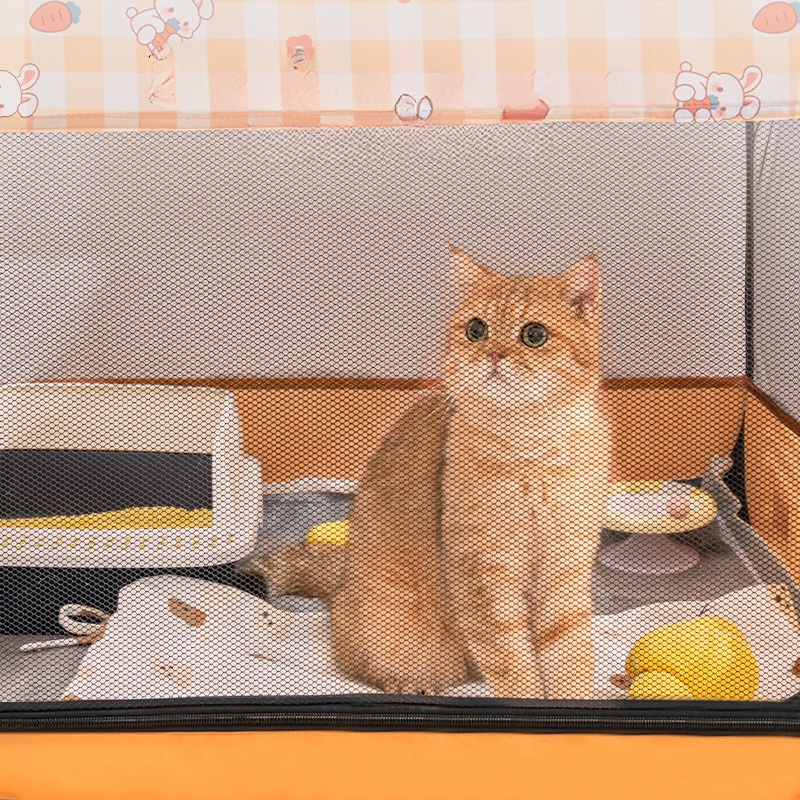 고양이 여름집 모기망 방충망 텐트 강아지 애견 접이식 개집 야외 캠핑 실내 - 상세 이미지 5