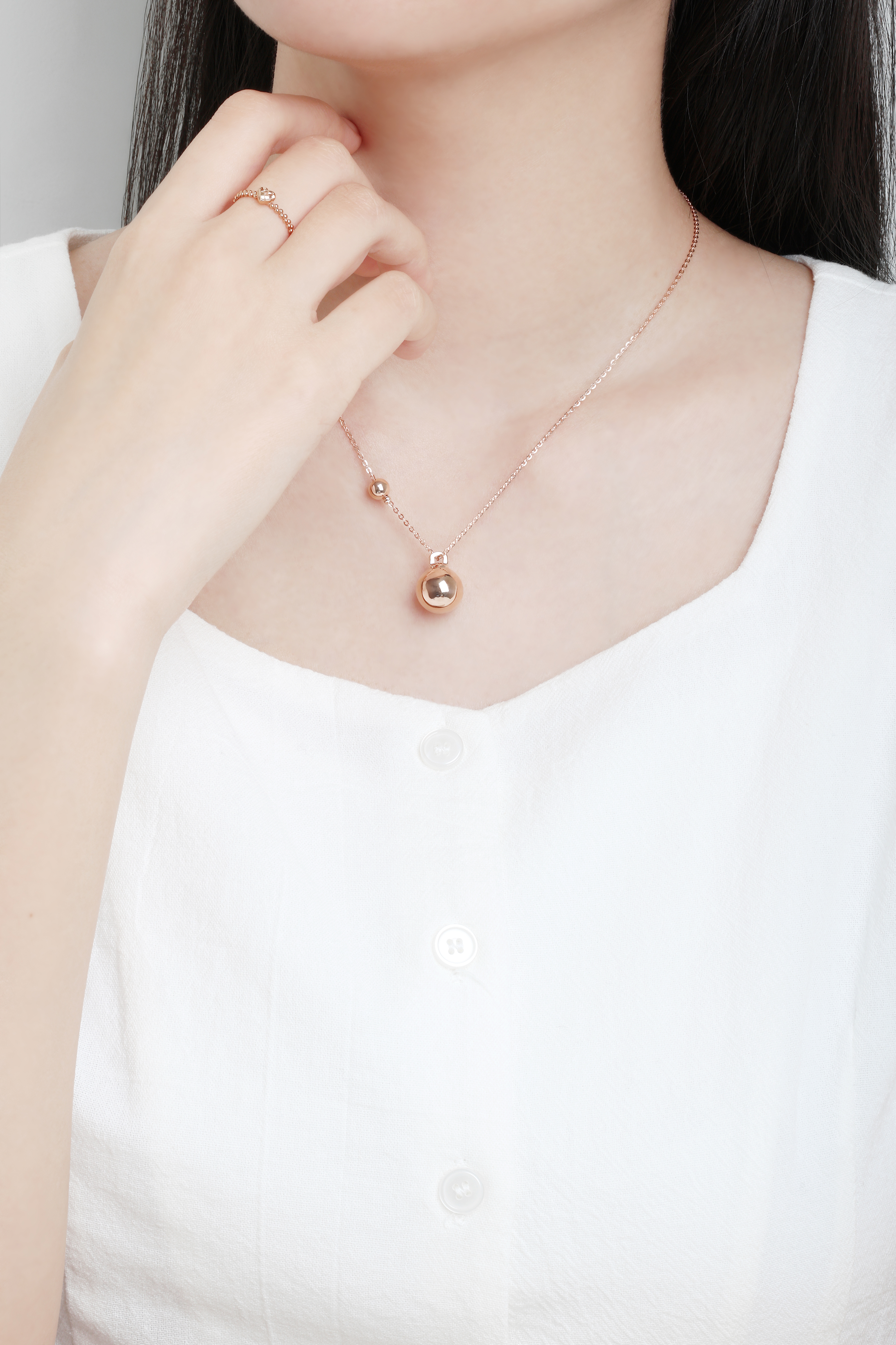 왕볼 펜던트 목걸이 라지 14k 18k - 상세 이미지 4