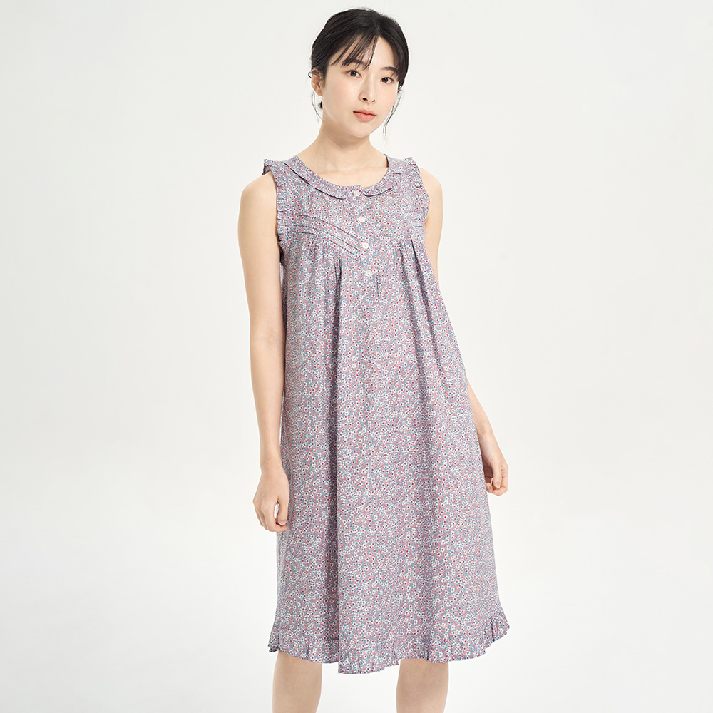 핑크블러썸 순면 여성 나시 빅사이즈 원피스 잠옷