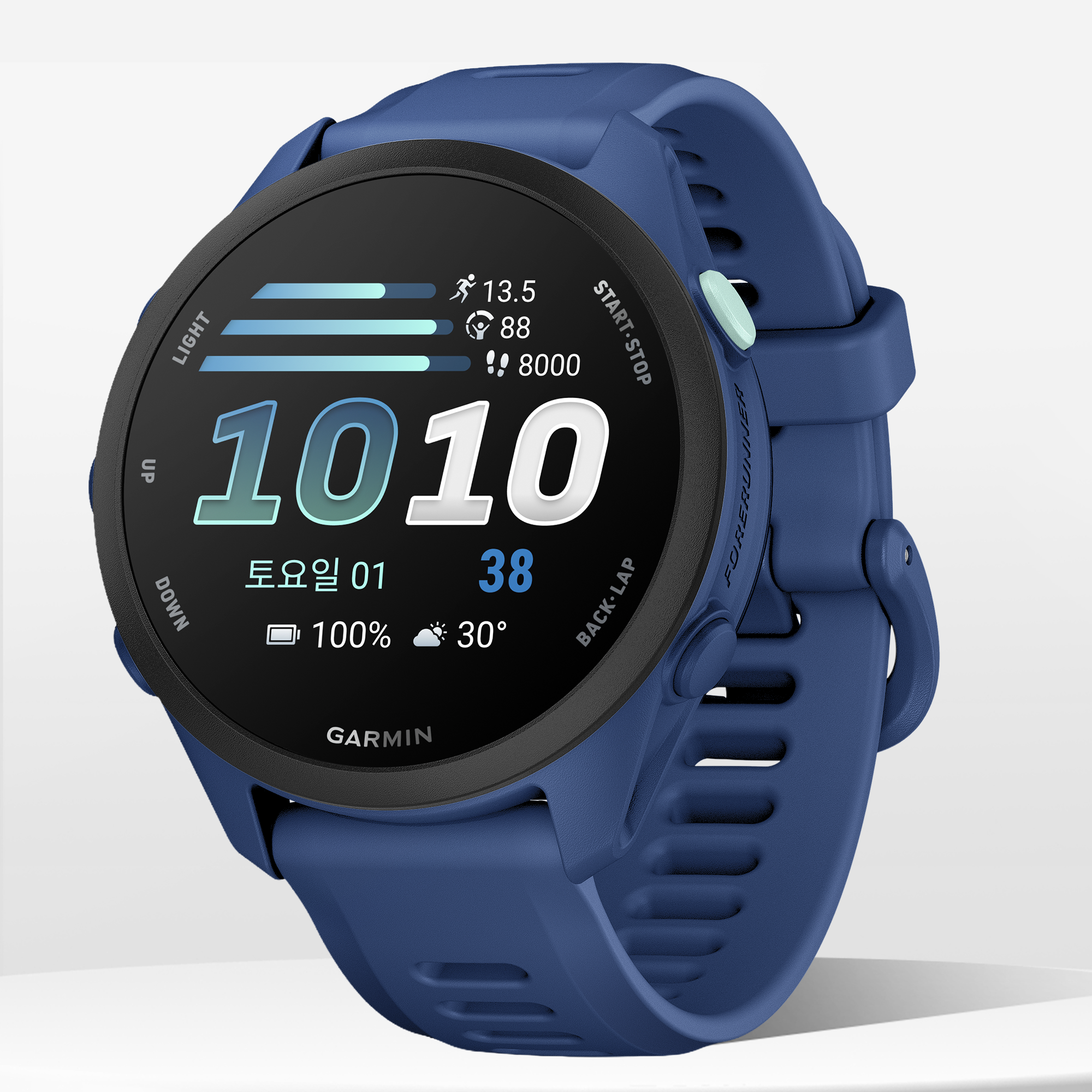 가민 포러너70 러닝 GPS 스마트워치 블루, 43mm - 상품 이미지