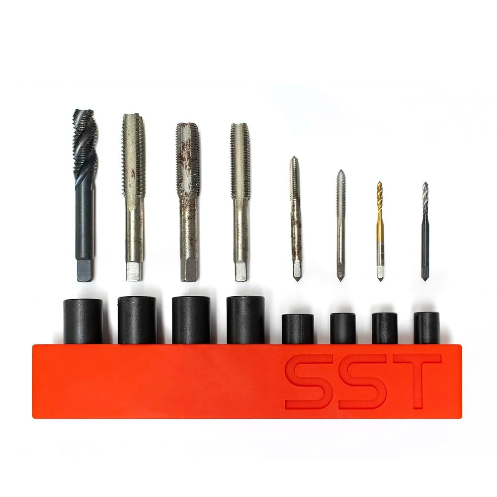 SST - 탭 소켓 렌치 8피스 어댑터 세트 스너그, 안전, 내구성 간편한 보관 및 정리 모든 수 분수 M.C.T.I. 표준 탭에 적합 미국에서 설계됨 Large - 상품 이미지