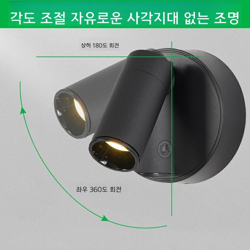 충전식 벽걸이 조명 자석식 각도조절 침대 협탁등 흰색 플라스틱 - 상세 이미지 3
