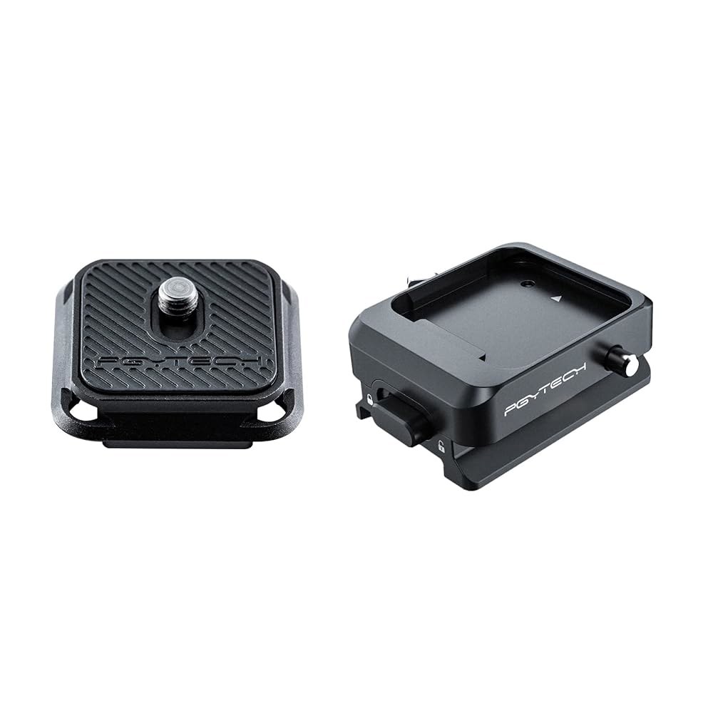 DJI 로닌 스태빌라이저용 클램프가 장착된 PGYTECH 카메라 퀵 릴리스 플레이트, RS3 미니 / 프로 RS 3 2 2와 호환되는 Arca 스위스 플레이트 - 상품 이미지