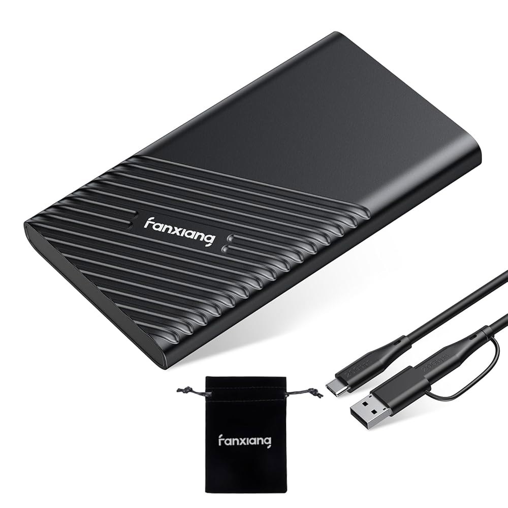 판샹 1TB 외장 SSD, 휴대용 솔리드 스테이트 하드 드라이브 USB 3.2 Gen2x2, 최대 2000MB /s, 15 /Pro, PC, 노트북, 크리에이터, 게임 콘솔용 US - 상품 이미지
