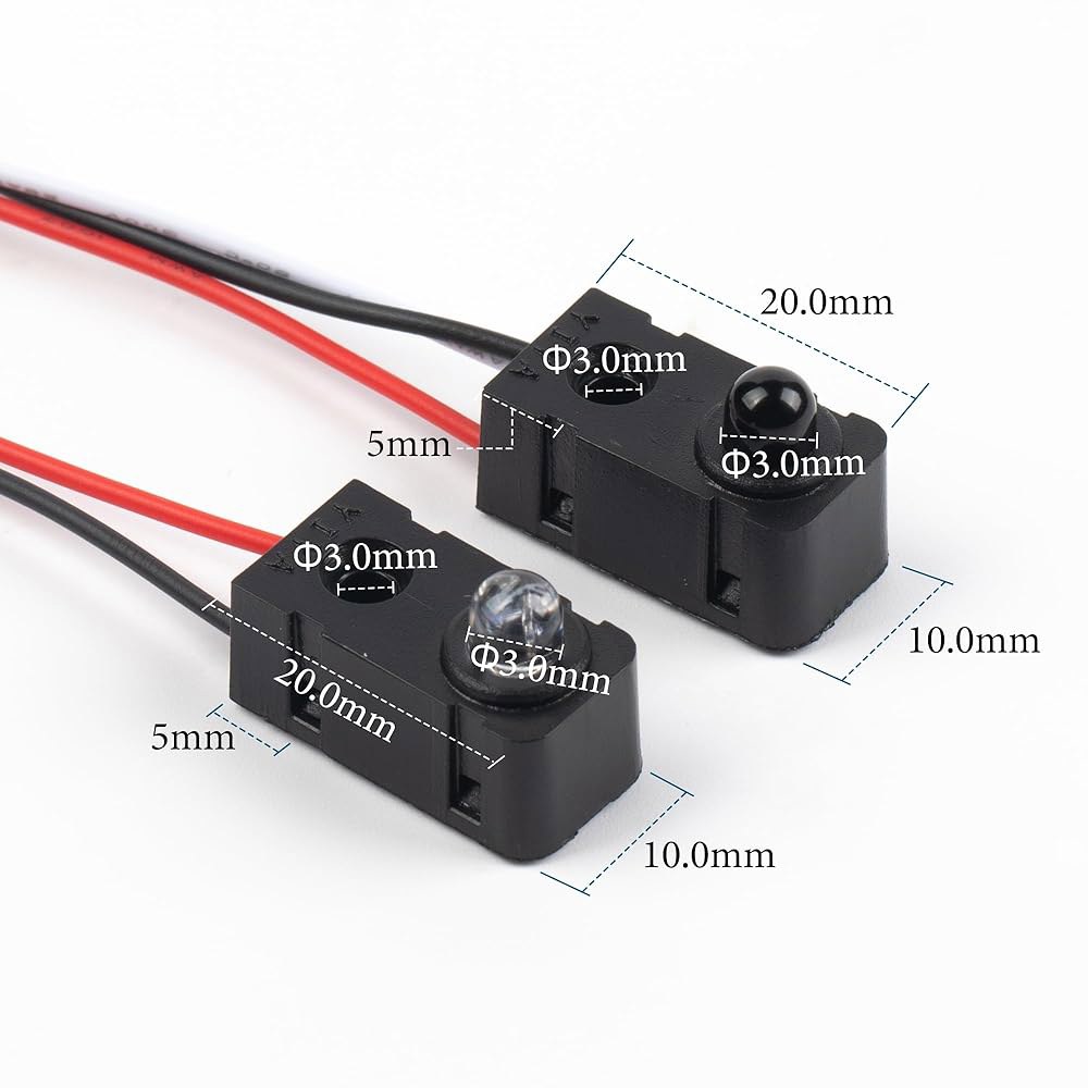 5Pcs IR 브레이크 빔 센서 LED 카운팅 모듈 거리 센서, 릴레이 적용을 위한 5MM 스루 광전 스위치 분할 1 Sensor - 상세 이미지 2