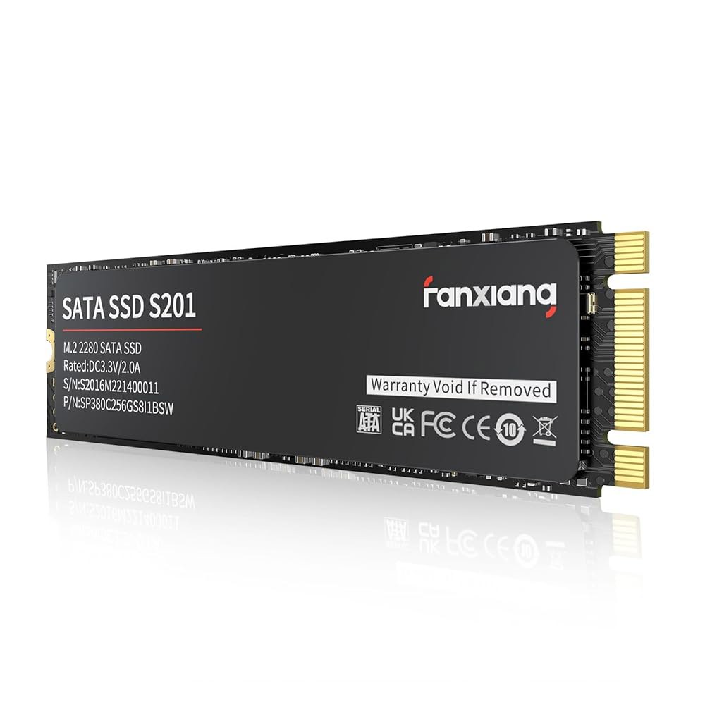 판샹 S201 128GB M.2 SATA SSD 2280 III 6Gb /s 내장 솔리드 스테이트 드라이브, 속도 향상을 위한 SLC 캐시, 최대 550MB/s 읽기 속도, 3D - 상품 이미지