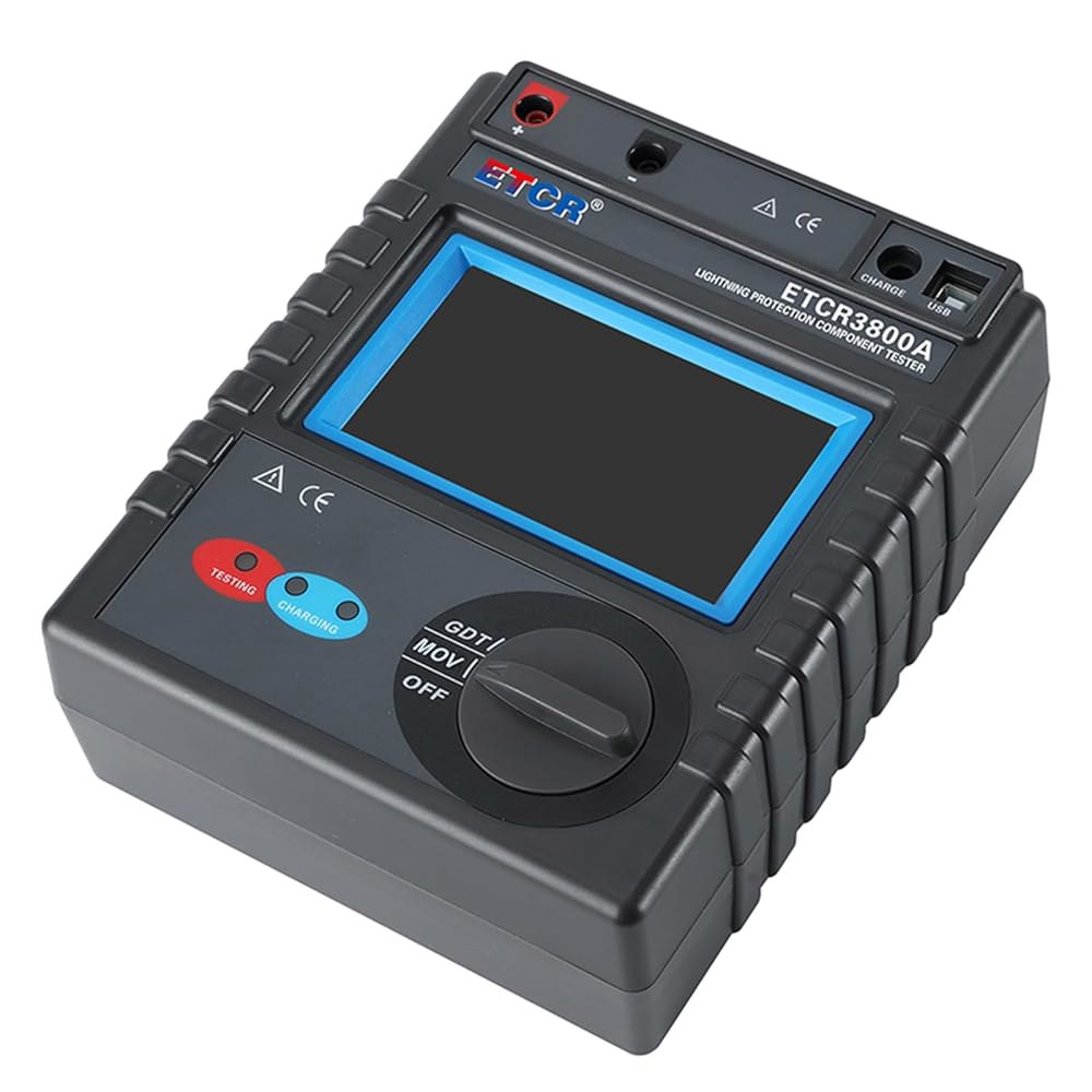 ETCR3800A 번개 보호 부품 테스터 SPD 배리스터 서지 미터, MOV GDT 측정용 50V-3000V 0-1000uA - 상세 이미지 2