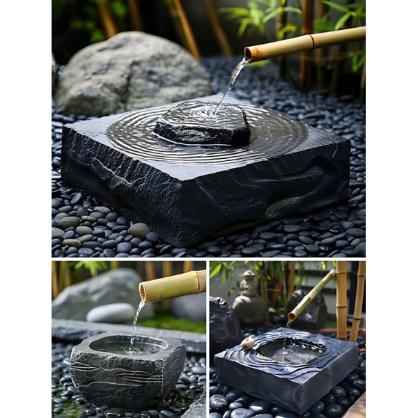 고급 인공암석 수족관 장식 수조 인테리어 암석 장식품 은신처 천원지방 지름 40cm - 상세 이미지 4