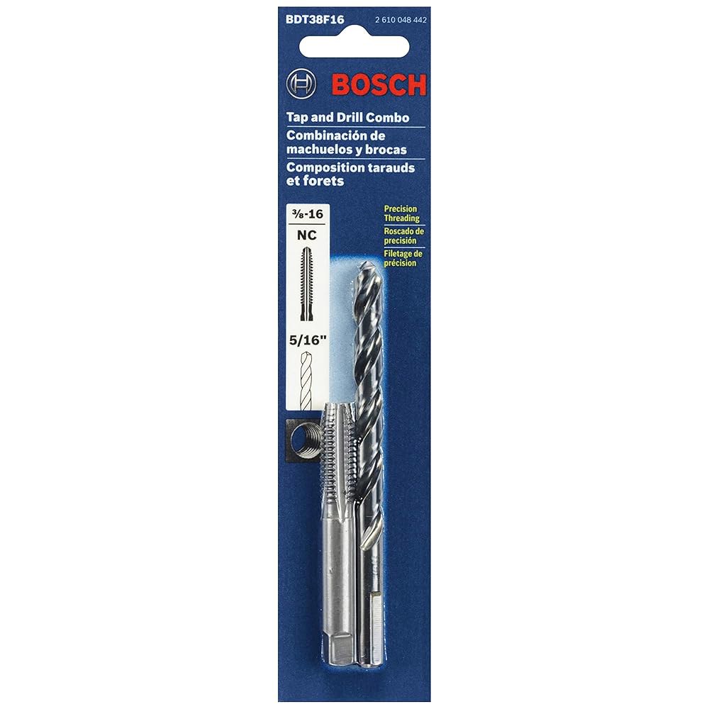 Bosch BDT38F16 3/8-16 플러그 탭 및 5/16인치. 드릴 비트 콤보 세트 - 상세 이미지 2