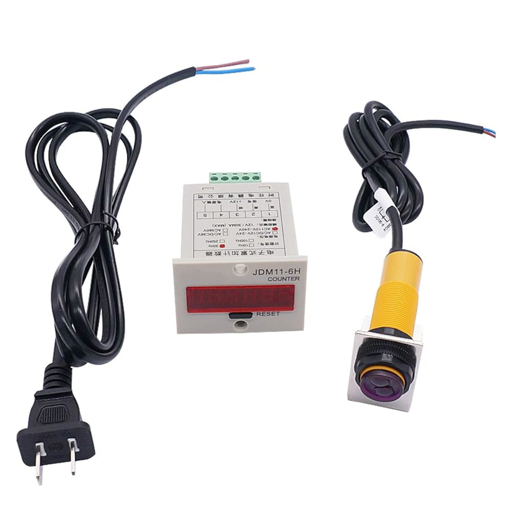 TWTADE / 110-220VAC LED 자동 디스플레이 디지털 카운터 0-999999 6자리 + 광전 스위치 센서 거리 30CM NPN NO 홀더 1 10cm distance - 상세 이미지 2