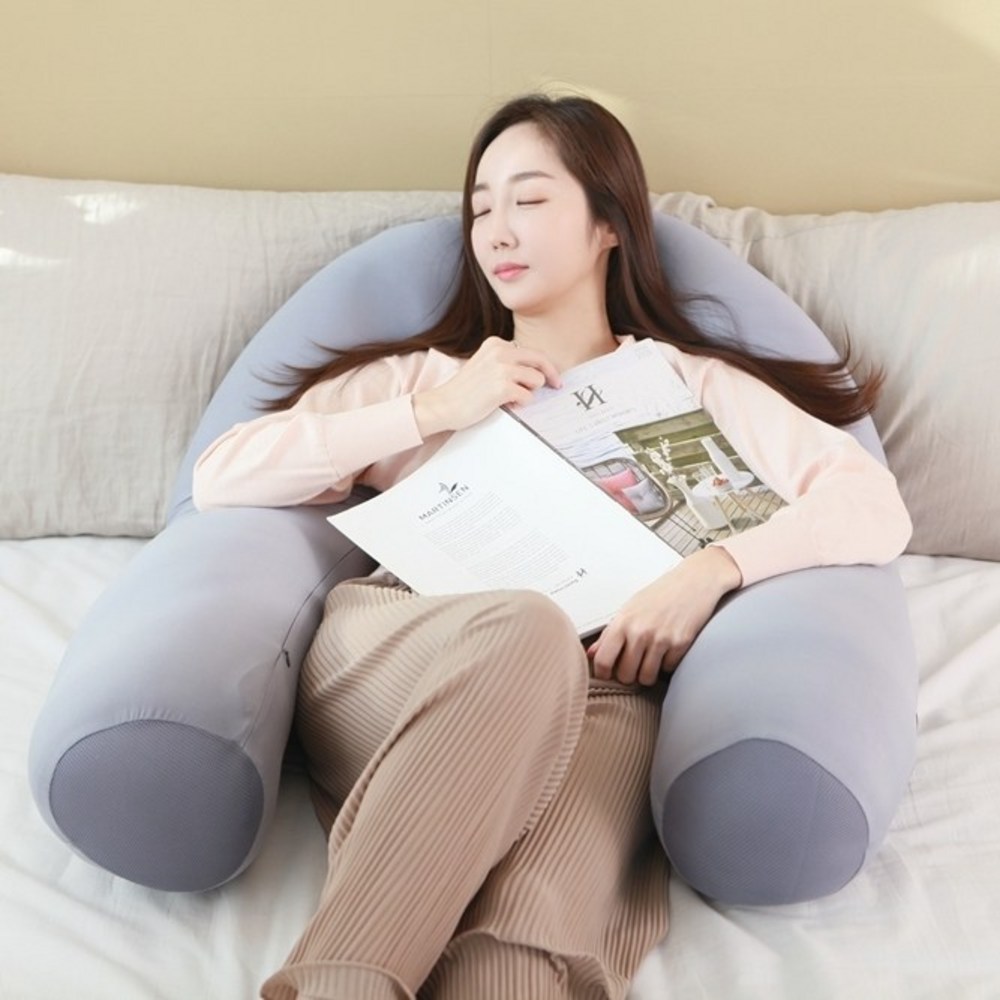 바디필로우 폭신한 대형쿠션 침대 수면쿠션 U자 - 상세 이미지 3