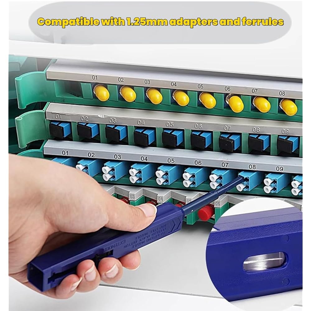 제니트라 광섬유 클리너, 5PCS 클리닝 펜 1.25mm 페룰 LC / MU FTTH 커넥터 도구 800회 이상 사용 1 LC 1.25mm Cleaner Pen - 상세 이미지 3