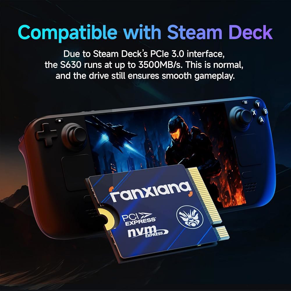 판샹 1TB M.2 2230 NVMe SSD, PCIe Gen 4x4 최대 5000MB/s 속도, Steam Deck / ROG Ally Microsoft Surface Pro - 상세 이미지 3