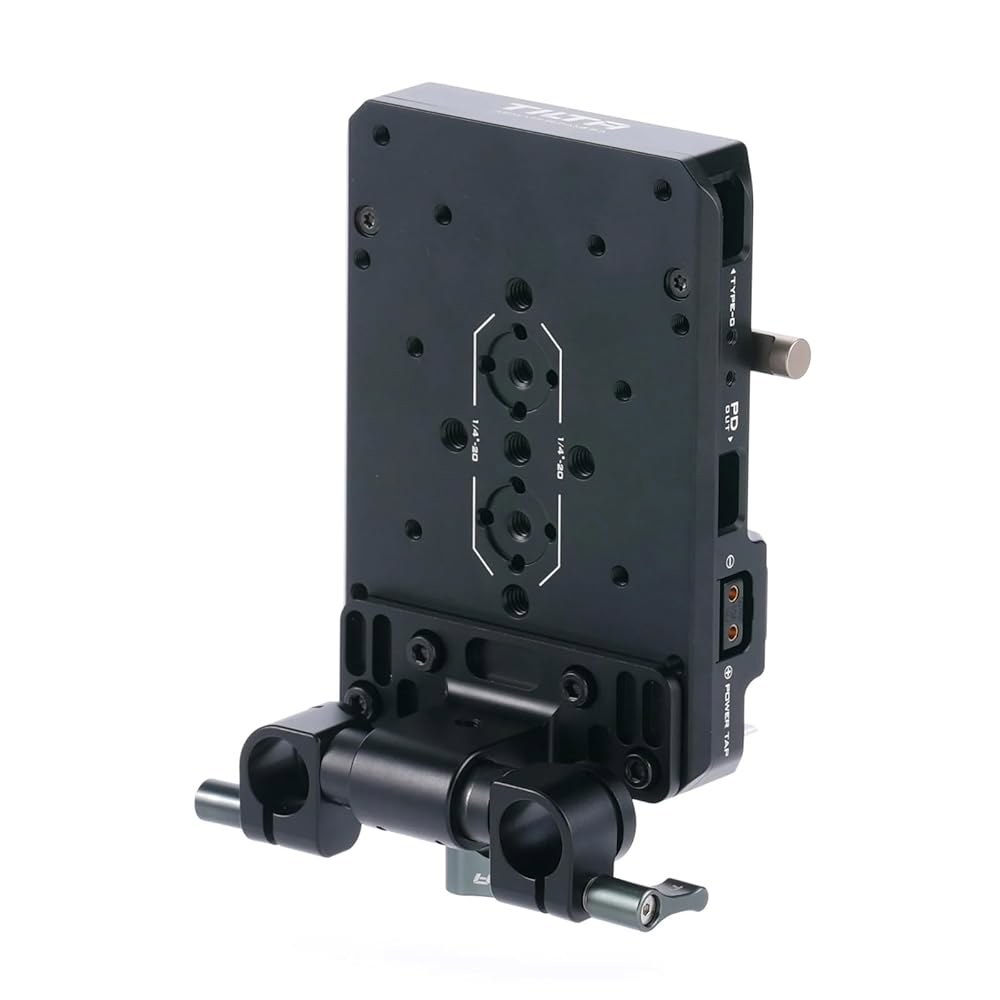 틸타 PD V 마운트 배터리 플레이트 - 검은색 | 14.8V P-탭 포트 5V USB-C 60W 15mm LWS 로드 TA-BTP3-V-B - 상세 이미지 2
