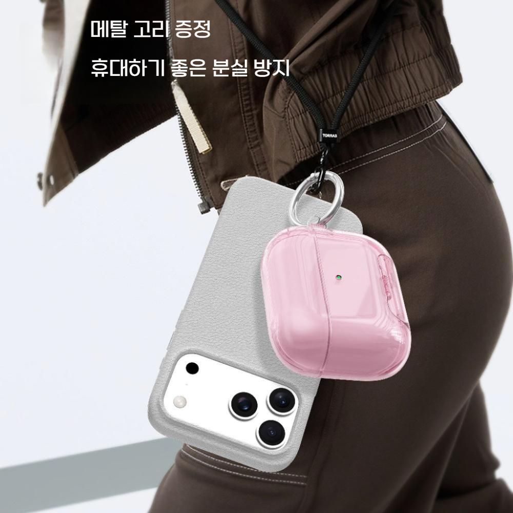 에어팟 프로3 4세대 케이스 투명 이중 레이어 실리콘 소프트 커버 - 상세 이미지 5
