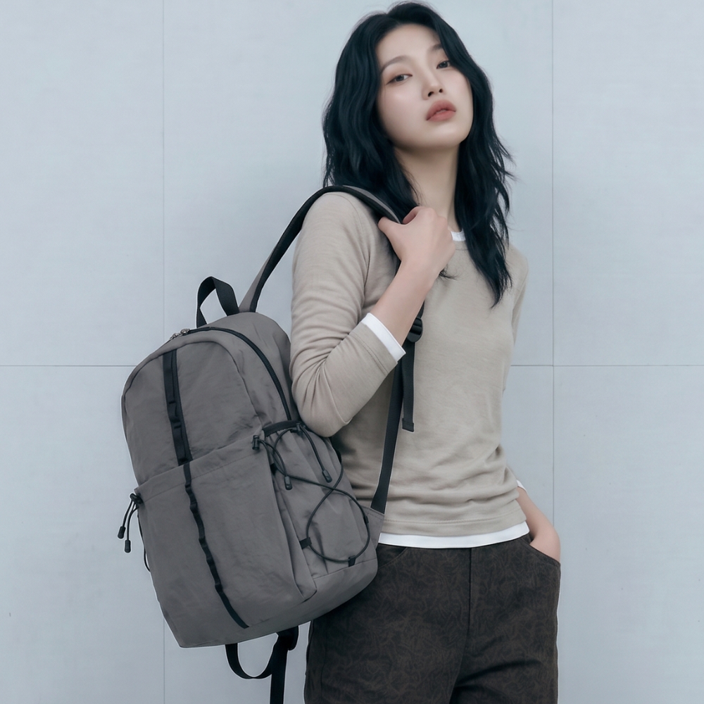 [먼슬리무드] 오리나 데일리 백팩 (4색상) 데일리백팩 학생가방 노트북 그레이 - 상세 이미지 2