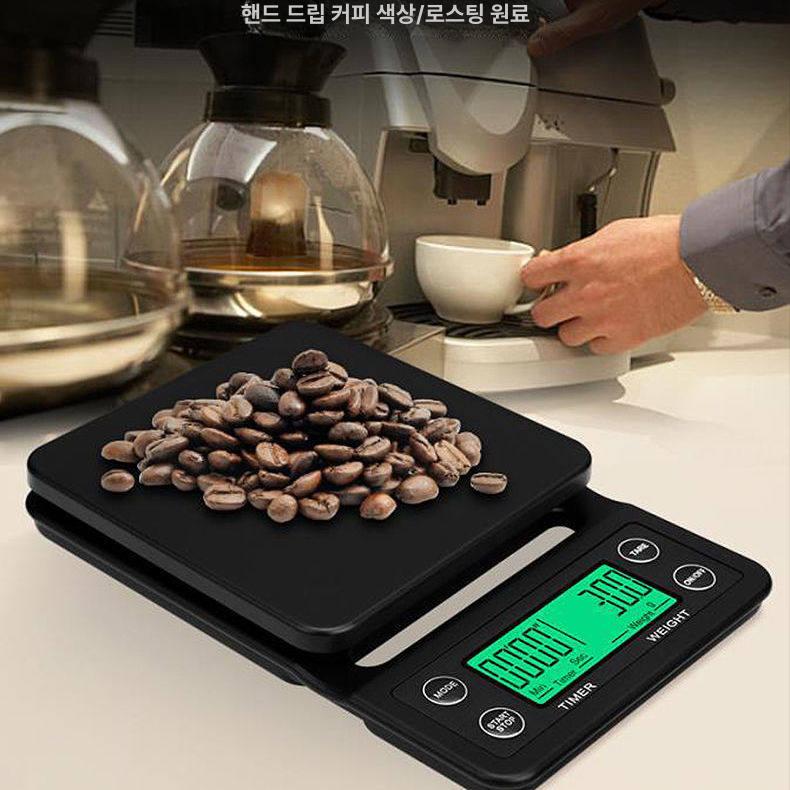 홈카페 커피 저울 타이머 핸드드립 브루잉 전자 스케일 타이머 커피용품 - 상세 이미지 5