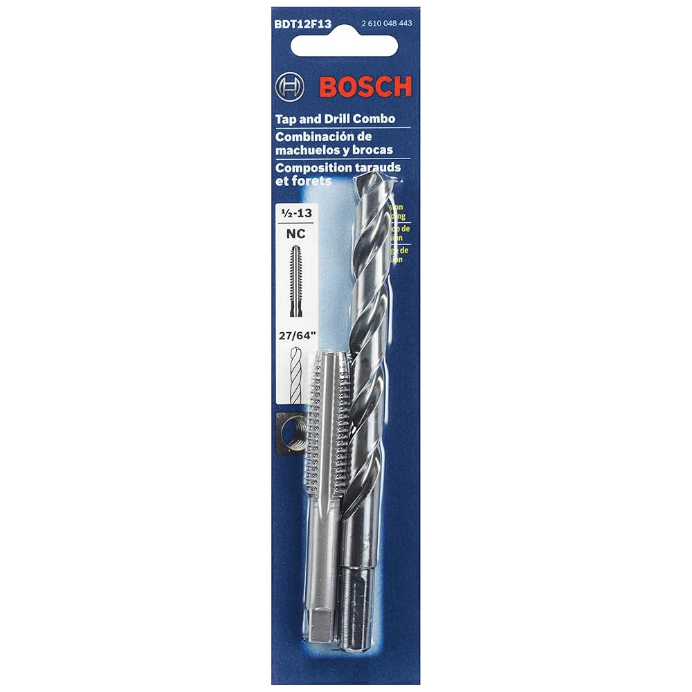 BOSCH BDT12F13 1/2-13 플러그 탭 및 27/64인치. 드릴 비트 콤보 세트 - 상세 이미지 2