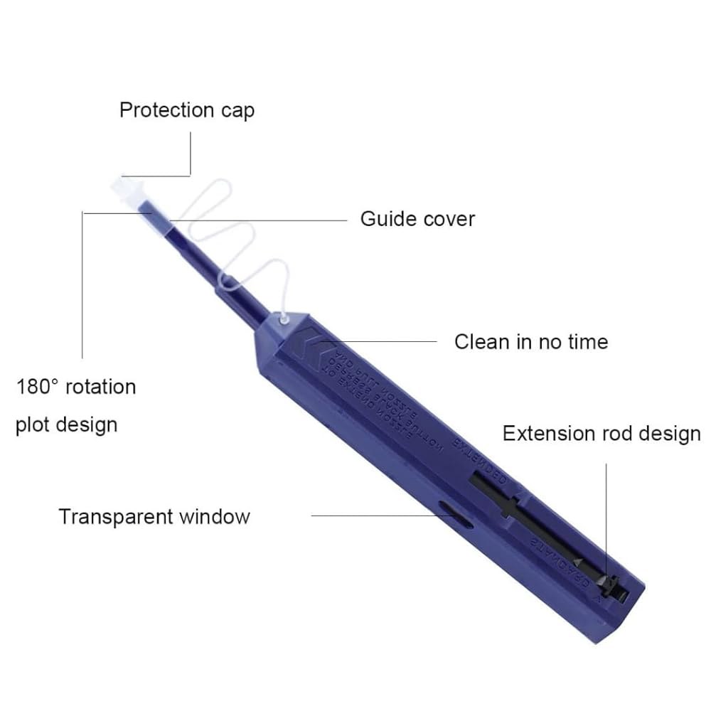 제니트라 광섬유 클리너, 5PCS 클리닝 펜 1.25mm 페룰 LC / MU FTTH 커넥터 도구 800회 이상 사용 1 LC 1.25mm Cleaner Pen - 상세 이미지 2